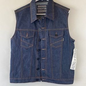Ring of fire denim vest